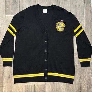 M/Medium Black Cardigan Harry Potter Hufflepuff